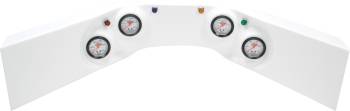 QuickCar Racing Products - QuickCar 4-Gauge Molded Dash OP/WT/OT/FP White