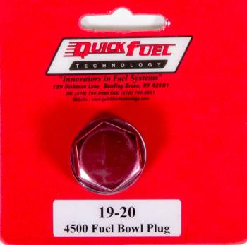 Quick Fuel Technology - Quick Fuel Technology Fuel Bowl Plug - Red - 7/8-20