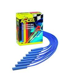 ACCEL - ACCEL Universal Fit Super Stock 8mm Copper Spark Plug Wire Set - Blue