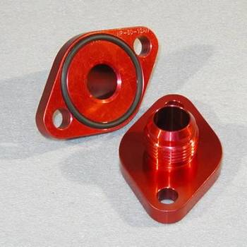 Meziere Enterprises - Meziere BB Chevy #12 Water Pump Port Adapters - Red (2 Pack)