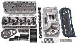 Edelbrock - Edelbrock Power Package Top End Kit - Includes Performer RPM Oval Port Intake and Heads/Late Model Hydraulic Roller Camshaft and Lifters/Timing Chain/Gasket Set -/Bolt Kit -