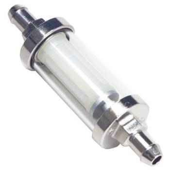 Trans-Dapt Performance - Trans-Dapt Glass and Chrome - Fuel Filter - 3/8 in. Diameter Inlet and Outlet