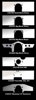 Chassis Engineering - Chassis Engineering Big Block (460) Ford Aluminum Motor Plate