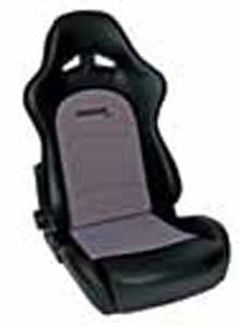 Procar by Scat - ProCar Sportsman Pro Racing Seat - Gray Velour Inside - Black Vinyl