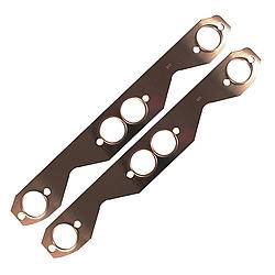 SCE Gaskets - SCE 1.75 x 1.75 BB Chevy Copper Embossed Exhaust Gasket
