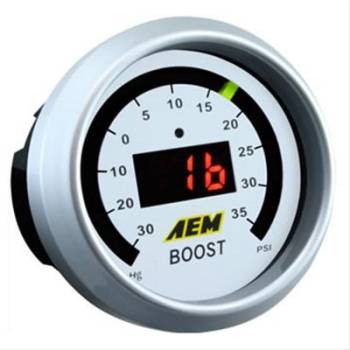 AEM Electronics - AEM Boost Gauge -30 to 50 psi Digital