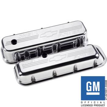Billet Specialties - Billet Specialties BB Chevy Short Chevy Power Valve Covers - Stock Height - Polished - BB Chevy - (Set of 2)