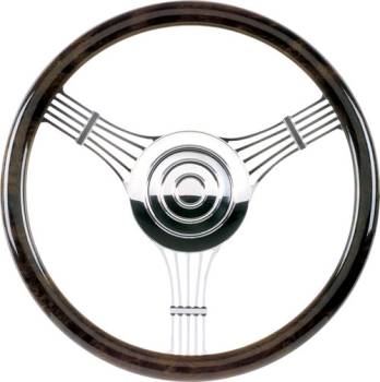 Billet Specialties - Billet Specialties Half Wrap Steering Wheel - Banjo - Polished - 3-Spoke - 14 in. Diameter