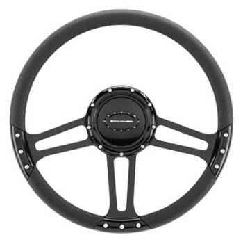 Billet Specialties - Billet Specialties 14" Dra Ft. Steering Wheel Black Half Wrap