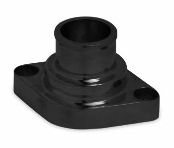 Weiand - Weiand Aluminum Chevy V8 Water Outlet - Straight - Painted Black