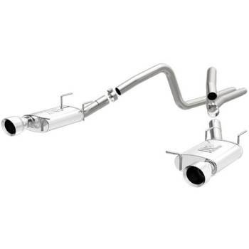 Magnaflow Performance Exhaust - MagnaFlow Ford Mustang Stainless Cat-Back System Performance Exhaust, V6 3.7L, Dual Split Rear Exit