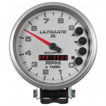 Auto Meter - Auto Meter 5" Ultimate DL Tach - 9000 RPM Silver