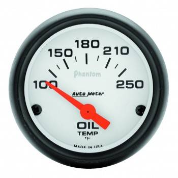 Auto Meter - Auto Meter Phantom Electric Oil Temperature Gauge - 2-1/16" - 100°-250°