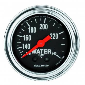Auto Meter - Auto Meter Traditional Chrome 2-1/16" Water Temperature Gauge -100-240