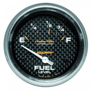 Auto Meter - Auto Meter Carbon Fiber Electric Fuel Level Gauge - 2-5/8 in.