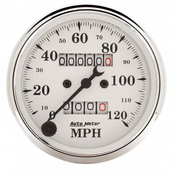 Auto Meter - Auto Meter Old Tyme White Mechanical Speedometer - 3-1/8 in.
