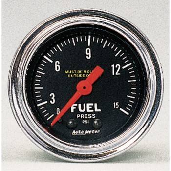 Auto Meter - Auto Meter Traditional Chrome 2-1/16" Fuel Pressure Gauge - 0-15 PSI