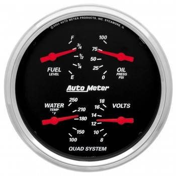 Auto Meter - Auto Meter Designer Black Quad Gauge - 5 in.