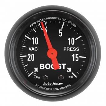 Auto Meter - Auto Meter Z-Series Mechanical Boost / Vacuum Gauge - 2-1/16 in.