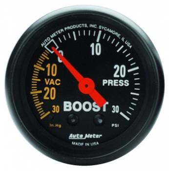 Auto Meter - Auto Meter Z-Series Mechanical Boost / Vacuum Gauge - 2-1/16 in.