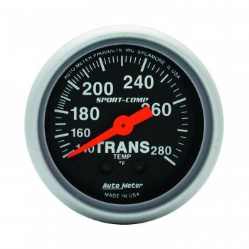 Auto Meter - Auto Meter 2-1/16" Mini Sport-Comp Transmisson Temperature Gauge - 140-280