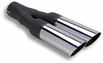 Flowtech - Flowtech Terminator™ Exhaust Tip - 2.5" Dual Outlet / Slash Cut Design - Fits 2.25" Tailpipe