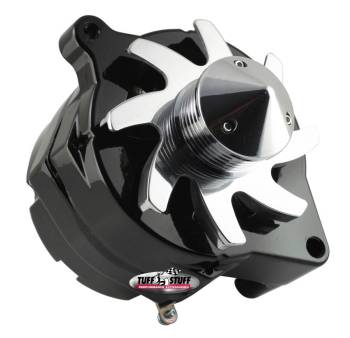 Tuff-Stuff Performance - Tuff Stuff Silver Bullet Alternator - 140 AMP - 1-Wire - Smooth Back - Ford - 6-Groove Bullet Pulley - Black