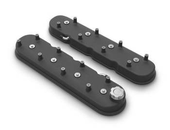 Holley - Holley Aluminum Tall LS Valve Covers - Satin Black - Black - GM LS-Series