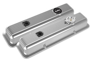Holley Performance Products - Holley Muscle Series Valve Covers - SB Chevy -Polished Finish - SB Chevy