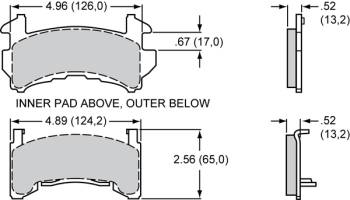 Wilwood Engineering - Wilwood Brake Pad Plate #D154 BP-20 Compound