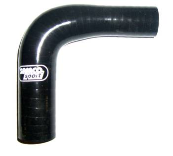 Samco Sport - Samco Sport Silicone 90 Degree Elbow Reducer - 1-1/2" to 1-3/8" ID - 4.0 mm Thick Wall - Black