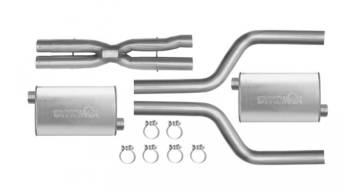 DynoMax Performance Exhaust - DynoMax Dual Super Turbo Exhaust System Cat Back 2-1/2" Tailpipe Steel - Aluminized