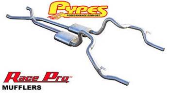 Pypes Performance Exhaust - Pypes Performance Exhaust Race Pro X-Pipe System Exhaust System Header Back 2-1/2" Diameter 2-1/2" Tips - Stainless