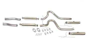 Pypes Performance Exhaust - Pypes Performance Exhaust Pype Bomb Exhaust System Cat-Back 2-1/2" Diameter 3" Polished Tips - Stainless