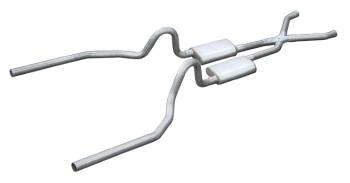 Pypes Performance Exhaust - Pypes Performance Exhaust Street Pro X-Pipe System Exhaust System Header Back 2-1/2" Diameter 2-1/2" Tips - Stainless