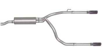 Gibson Performance Exhaust - Gibson Performance Dual Split Exhaust System Cat Back 2-1/2" Tailpipe 4" Tips - Stainless