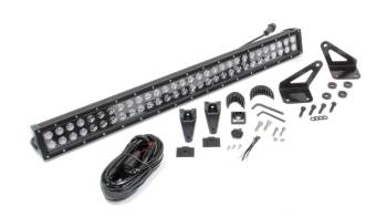 KC HiLiTES - KC HiLiTES Hood Mount LED Light Bar Kit C Series 30" LED Light Bar Spot/Spread Brackets/Wiring Included - Jeep Wrangler JK 2007-14