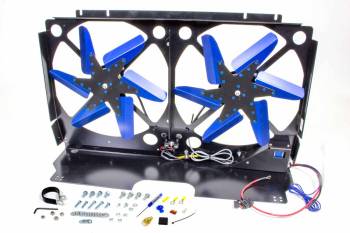 Perma-Cool - Perma-Cool Cool-Pack Electric Cooling Fan Dual 14" Fan Puller 5900 CFM - Paddle Blade - 34 x 17" Tall