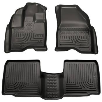 Husky Liners - Husky Liners Front/2nd Seat Floor Liner Weatherbeater Plastic Black - Ford Taurus 2010-15