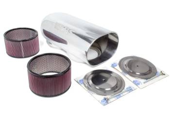 Blower Drive Service - BLOWER DRIVE SERVICE Scoop Air Cleaner Assembly 21-1/8 x 10-1/2" Rectangle 7-1/4" Tall Dual 7-3/8" Carb Flange - Aluminum