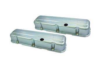 Specialty Products - Specialty Products Tall Valve Covers Baffled Breather Holes Steel - Chrome - Big Block Chevy - Pair