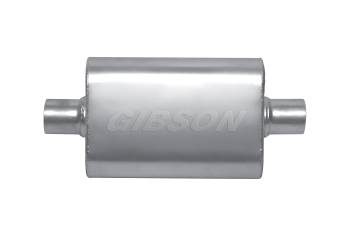 Gibson Performance Exhaust - Gibson Performance MWA Muffler 2-1/2" Center Inlet 2-1/2" Offset Outlet 9" Diameter Body - 14" Long
