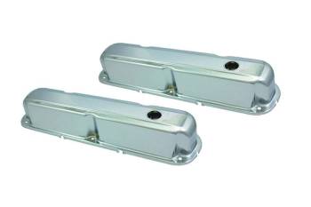 Specialty Products - Specialty Products Stock Height Valve Covers Baffled Breather Holes Steel - Chrome