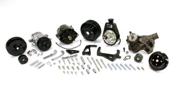 March Performance - March Performance Sport Track Pulley Kit 6 Rib Serpentine Aluminum Clear Powder Coat - Long Water Pump