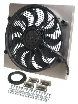 Derale Performance - Derale Performance HO RAD Electric Cooling Fan 17" Fan Puller 2400 CFM - Curved Blade - 17-5/8 x 18-3/4 x 3" Thick