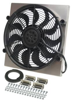 Derale Performance - Derale Performance HO RAD Electric Cooling Fan 17" Fan Puller 2400 CFM - Curved Blade - 17-5/8 x 16-3/4 x 3" Thick