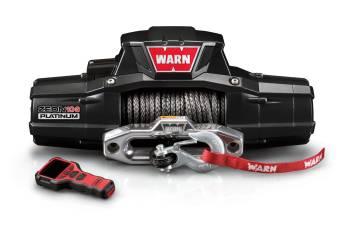 Warn - Warn Zeon 10-S -Platinum 10000 lb Capacity Winch Hawse Fairlead 12 ft Remote 3/8" x 100 ft Synthetic Rope - 12V