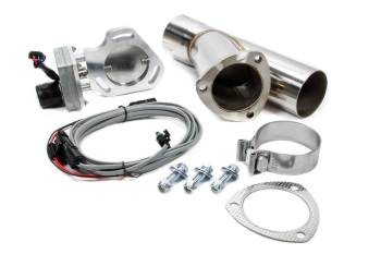 Pypes Performance Exhaust - Pypes Performance Exhaust Electric Exhaust Cut-Out Bolt-On 3" Pipe Diameter Hardware/Wire Harness/Y-Pipe Included - Aluminum/Stainless