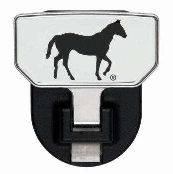 Carr - Carr HD Universal Hitch Step 2" Receiver Fold-Away Embossed Horse - Aluminum