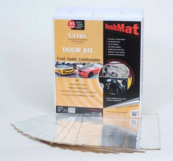 Hushmat - Hushmat Ultra Door Kit Heat and Sound Barrier 12 x 12" Sheet 1/8" Thick Rubber - Silver